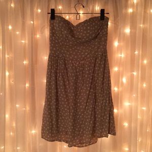 Tan/White Mandee Mini Polka dot Dress (M)